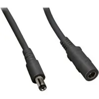 BKL DC plug (m) - DC plug (v) verlengkabel - 5,5mm x 2,5mm - max. 12V/7A / zwart - 3 meter
