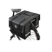 AG Fietstas 45 Liter - Dubbele Fietstas - Extra veel ruimte - Waterafstotend - Reflectoren fietstassen - electrische fietsen - Zwart - dubbel