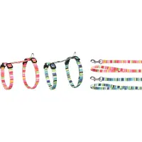 Flamingo Kattenharnas + Lijn Amira - Kattentuigje - Assorti 20-35cm 10mm