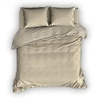 Satin d'or Dekbedovertrek Satin D'or Satijn Streep Sand Satijn