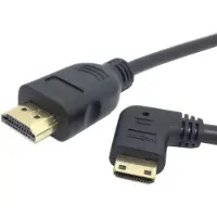 Coretek Mini HDMI - HDMI kabel - 90° haaks naar links - versie 1.4 (4K 30Hz) - 2 meter