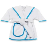 Funnies badjas - 0 tot 12 maanden wit/turquoise