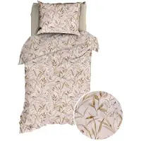 Satin d'or Galicia Dekbedovertrek - Eenpersoons - 140x200/220 cm - Oudrose