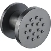 FortiFura Calvi zijdouche - 5cm - rond - Geborsteld Gunmetal PVD SW1108839