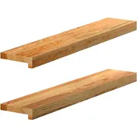 vidaXL Vensterbanken 2 st 80x15x2 cm massief eikenhout lichtbruin