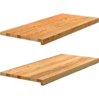 vidaXL Vensterbanken 2 st 90x40x2 cm massief eikenhout lichtbruin