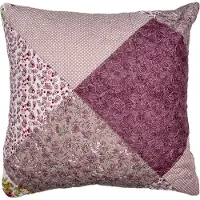 Clayre & Eef Kussenhoes 40x40 cm Paars Polyester Bloemen