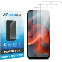 Mobigear Screenprotector geschikt voor Motorola Moto G34 | Screenprotector Folie - Case Friendly (3-Pack)