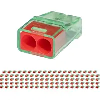 BES LED Lasklem - Vintex - 2 Polig - 0.2-2.5 mm2 - Rood - 100 Stuks