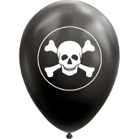 We Fiesta 16 ballonnen schedel 12″ zwart - Halloween Scary Eng Party Thema Feest