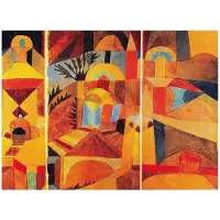PGM Kunstdruk Paul Klee - Il giardino del tempio 80x60cm