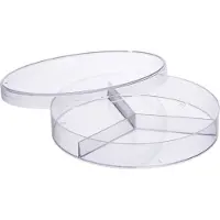 Nest - Petrischaal 3 compartimenten - Petridish 3 compartments - Polystyrene - 90 x 15 mm - Steriel - Herbruikbaar - 20 stuks