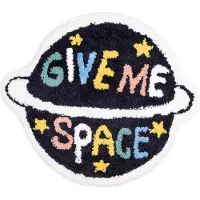 Clayre & Eef Badmat 60x50x1 cm Meerkleurig Polyester GIVE ME SPACE Zwart