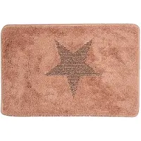 Clayre & Eef Badmat 58x38x1 cm Roze Polyester Rechthoek Ster Roze