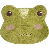 Clayre & Eef Badmat 60x48x1 cm Groen Polyester Kikker Groen