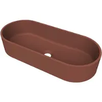 Arcqua Case Opbouw Waskom Ovaal 60x26 Mat Terracotta