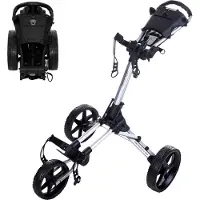 Fastfold Square 3 Wheel Trolley zilver black