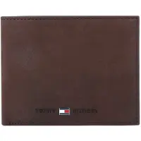 Tommy Hilfiger Portemonnee 'Johnson' navy / chocoladebruin / rood / wit