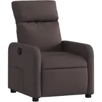 vidaXL Fauteuil verstelbaar stof donkerbruin