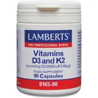 Lamberts Vitamine D3 2000IE en K2 90mcg (90 capsules)