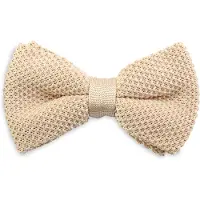 Sir Redman SRBOWTIE24013 Gebreide Strik - Champagne