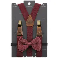 Sir Redman SR26002 ( SRCOMBIKIDS2602B ) Kids bretels combi pack Mr Buck Burgundy