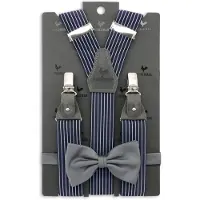 Sir Redman SR20007 ( SRCOMBI20007B ) bretels combi pack Striped Gent grijs