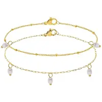 Lucardi Armband goud / parelwit