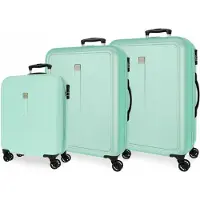 Roll Road Roll Roadunisex. 5069425 55-68-78cm Cambodja Turquoise Rolkofferset (OSFA), Casual, Groen, Synthetisch, ABS/polycarbonaat, Groot, Medium, Ca