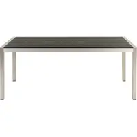 Beliani VERNIO - Tuintafel - Zwart/Zilver - 90 x 180 cm - Aluminium