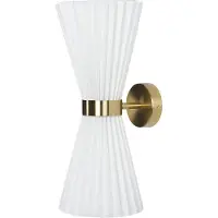 Beliani TELANG - Wandlamp set van 2 - Wit - Metaal