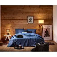 De Witte Lietaer Dekbedovertrek Laura Blue Indigo Flanel-200 x 200 / 220 cm | 2-Persoons