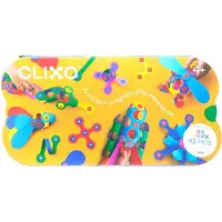 Clixo Magnetic Construction Set - - Rainbow Pack CLIXO - 42 pieces - From 4 years old - Eco-friendly