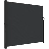 vidaXL Windscherm uittrekbaar 180x500 cm zwart