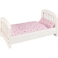 Goki Poppenbed - Beddengoed Niet Inbegrepen - 54X29X25Cm - Wit - 3 Jaar