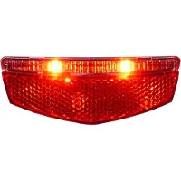 Edge Achterlicht fiets Slimline - - Rood - 20 mm dik - Montage 50-80 mm - 2 rode LED's - Zichtbaarheid 500 m