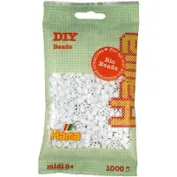 Hama bio strijkkralen - wit (001), 1000st.