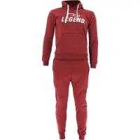 Legend Sports Joggingpak met Hoodie Kids/Volwassenen Rood SlimFit Polyester