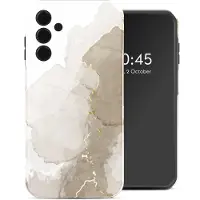 Selencia Vivid Backcover voor de Samsung Galaxy A15 (5G) - Marble Light Brown