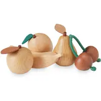 Cam Cam Copenhagen Cam Cam Wooden Fruit - Banaan, appel, peer, kers & pruim - 1+ jaar