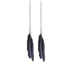 Behave - Oorbellen - Oorhangers met zwarte veren