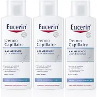 Eucerin DermoCapillaire Kalmerende Urea Milde Shampoo - Verzacht de hoofdhuid - Verminderd jeukerig gevoel - Ongeparfumeerd - 3x250ml