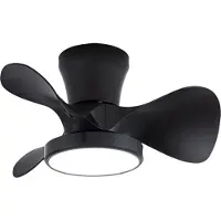 CristalRecord Plafondventilator Moll Mini Ø 56 cm zwart