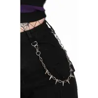 Banned - Spiked Sleutel-/broekketting - Zilverkleurig