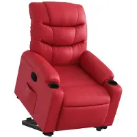 vidaXL Sta-op-stoel kunstleer rood