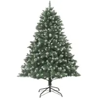 vidaXL Kunstkerstboom met standaard 240 cm PVC