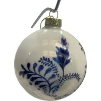 Christmas Decoration 2 Kerstballen Delftsblauw kleur nr. 8