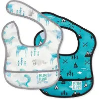 BUMKINS - Starter Bib | Baby Slab (2 stuks) - Outdoors & Wildlife (3-9 maanden)