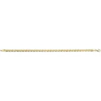 Fjory Halsketting Valkenoog met een buis in 14 karaat geel goud en een volle kern in zilver 925 - 5 mm diameter en 50 cm lengte 14 Karaat Goud 50