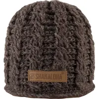 Shakaloha Gebreide Wollen Muts Heren & Dames Beanie Hat van schapenwol met polyester fleece voering - Bibb Beanie LBrown Unisex - One Size Wintermuts